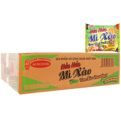 [Thùng] Mỳ Xào Hương Vị Tôm Xào Chua Ngọt Hảo Hảo 75g x 30 Gói