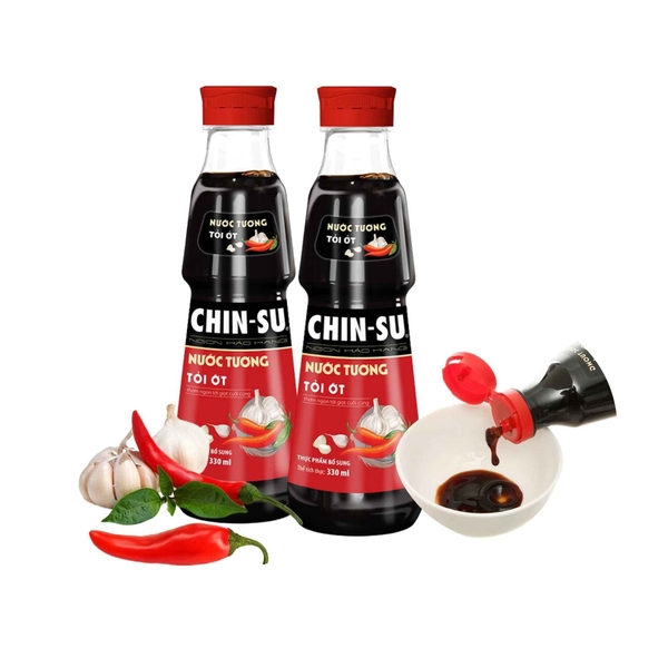 Nước tương CHIN-SU Tỏi ớt 330ml