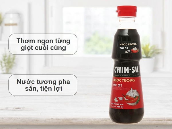 Nước tương CHIN-SU Tỏi ớt 330ml