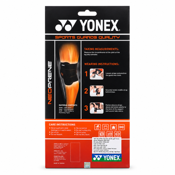 ĐAI HỖ TRỢ ĐẦU GỐI YONEX SRG 622 NEOPRENE HỞ XƯƠNG BÁNH CHÈ