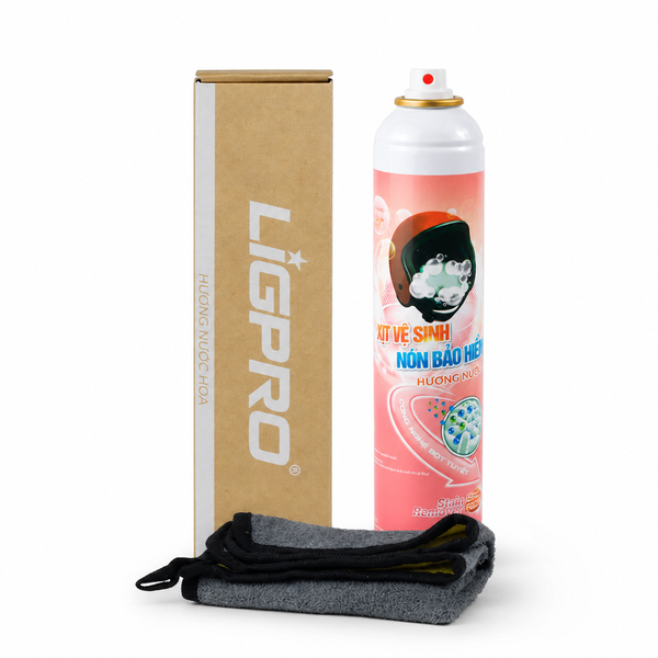 XỊT VỆ SINH NÓN BẢO HIỂM LIGPRO HƯƠNG NƯỚC HOA