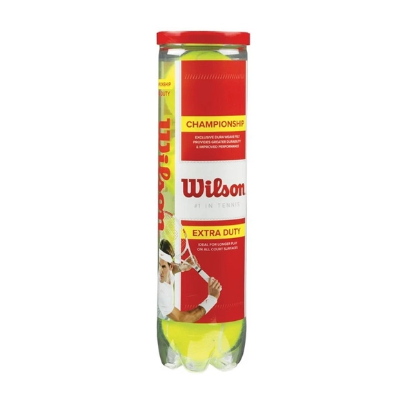 BÓNG TENNIS WILSON CHAMPIONSHIP EXTRA DUTY 4 QUẢ ỐNG ĐỎ
