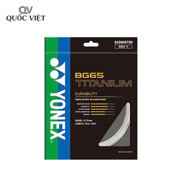 CƯỚC CẦU LÔNG YONEX BG65 TITANIUM SỢI 10 M