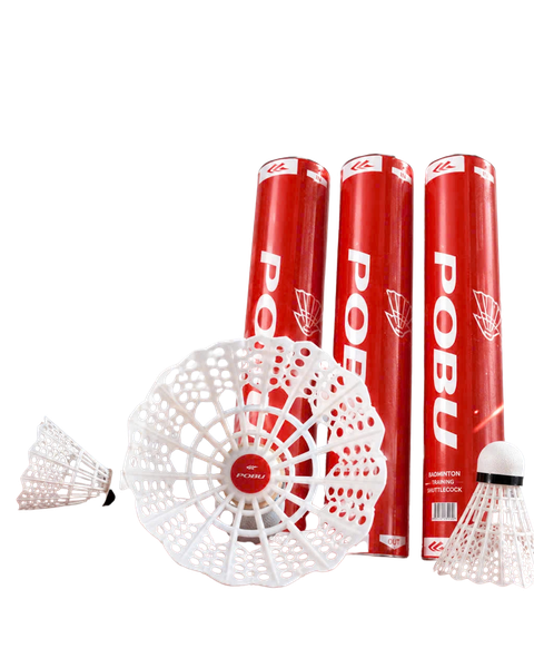 ỐNG CẦU LÔNG NHỰA POBU 12 QUẢ