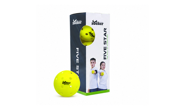 BÓNG PICKLEBALL ZOCKER FIVE STAR HỘP 3 QUẢ 40 LỖ