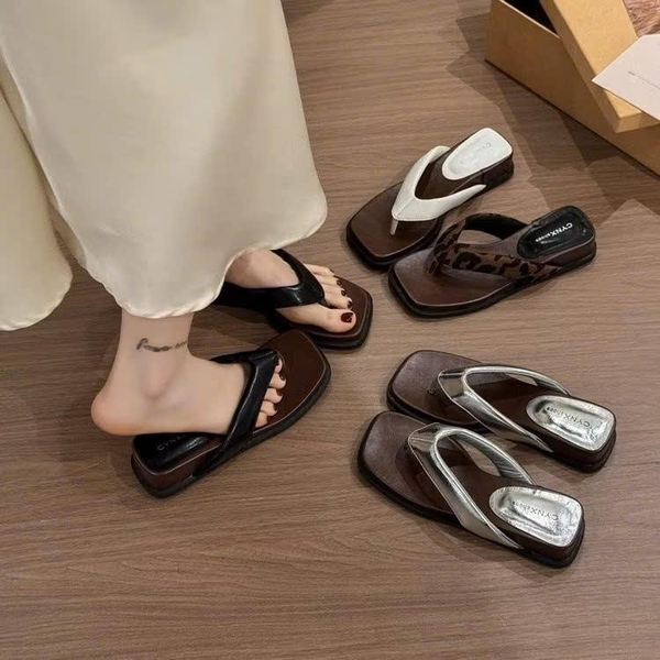 BM251 Dép bệt nữ Bonita Shoes quai phồng mũi vuông gót thấp thoải mái 3 cm - NS12
