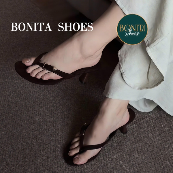 G501 Cao gót nữ Bonita Shoes quai Kẹp KHÓA gài cao 7cm - NS1