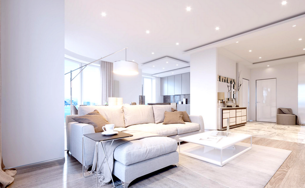 Khoảng cách bố trí đèn downlight âm trần