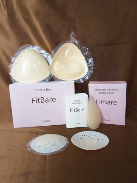 Combo Mùa Hè FitBare (3 Món) - 01 Miếng Dán Bikini, 01 Cặp Đệm Nâng Ngực Push-Up & 1 Cặp Silicone Thoáng Khí Chống Nước