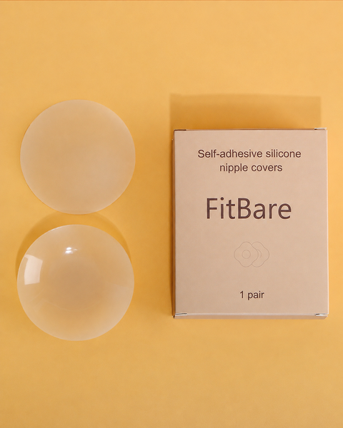 Miếng Dán Ngực Silicone Tự Dính Nhiệt Tự Thân FitBare SYV-002 (8cm) - Không Keo, Viền Siêu Mỏng, Tái Sử Dụng, Màu Nude