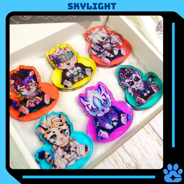 Mô hình Standee Mini Furry MOUNTAIN - YAO - KAMUI - SADAYOSHI - JINQIU - VON LYCAON - 2 mặt - 6cm