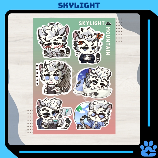 NO.01 MOUNTAIN - Sticker Furry Sheet A6 Decal chống nước