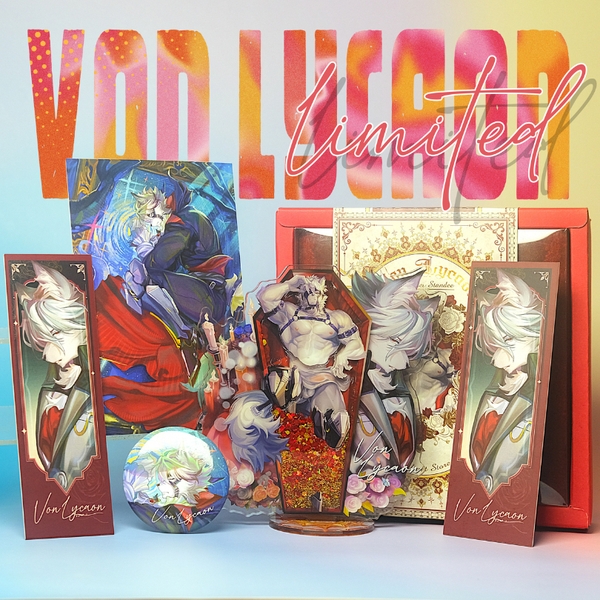 [LIMITED] Standee Cát chảy Von Lycaon - 14cm - tặng kèm bookmark, huy hiệu