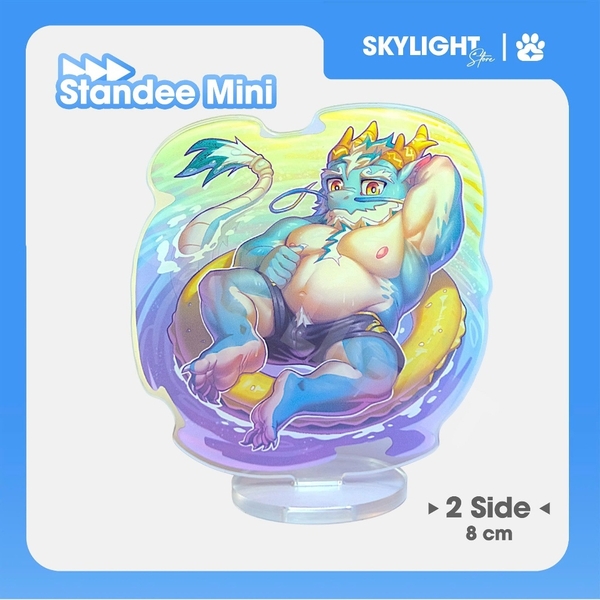 Mô hình/ Standee Mini Furry QINGLONG - Tokyo After School Summoners - 8cm - 2 mặt