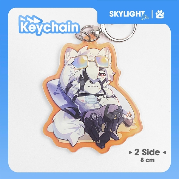 Móc khóa/ Keychain Furry VON LYCAON - ZZZ - 6cm - 2 mặt