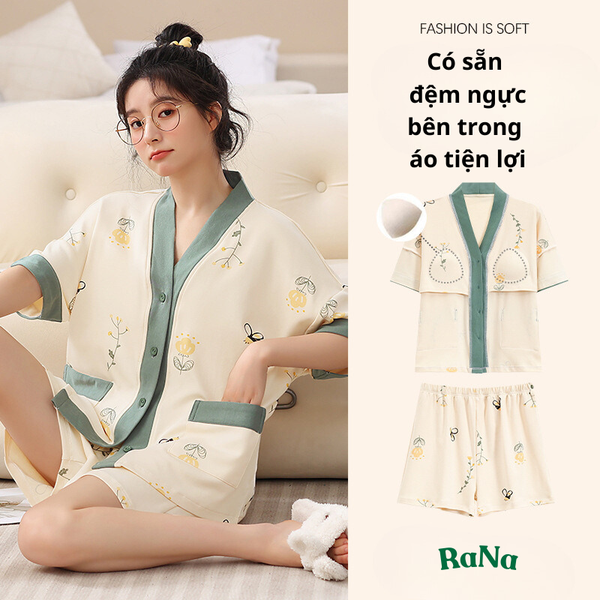 Quần Đùi Áo Cài Nút
