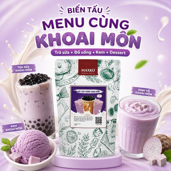 Bột Sữa Hương Khoai Môn Maxko 1kg