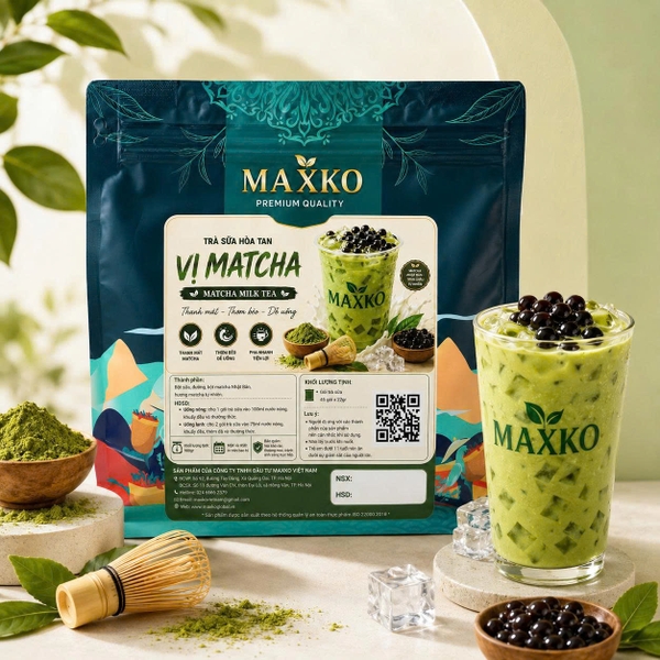 Trà Sữa Hoà Tan Vị Matcha Maxko