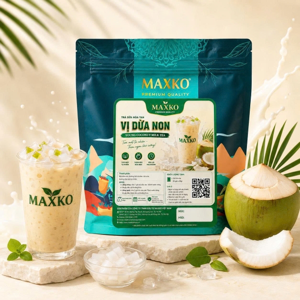 Trà Sữa Hoà Tan Vị Dừa Non Maxko