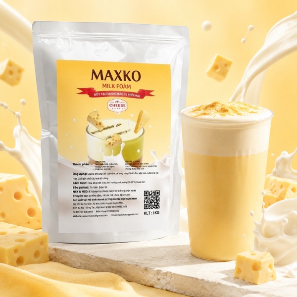 Bột Tạo Màng Vị Phô Mai Maxko 1kg
