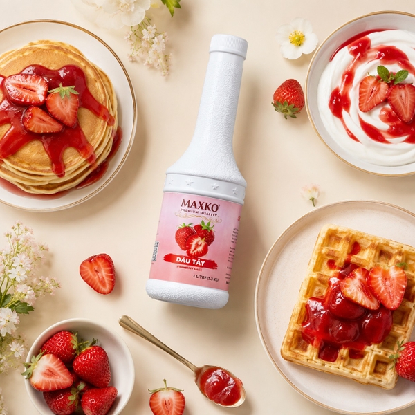 Sốt Dâu Tây Maxko 1L