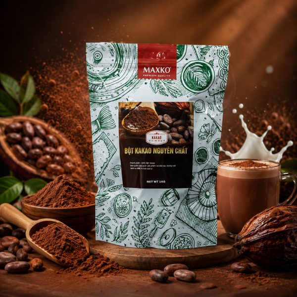 Bột Kakao Nguyên Chất Maxko 1Kg