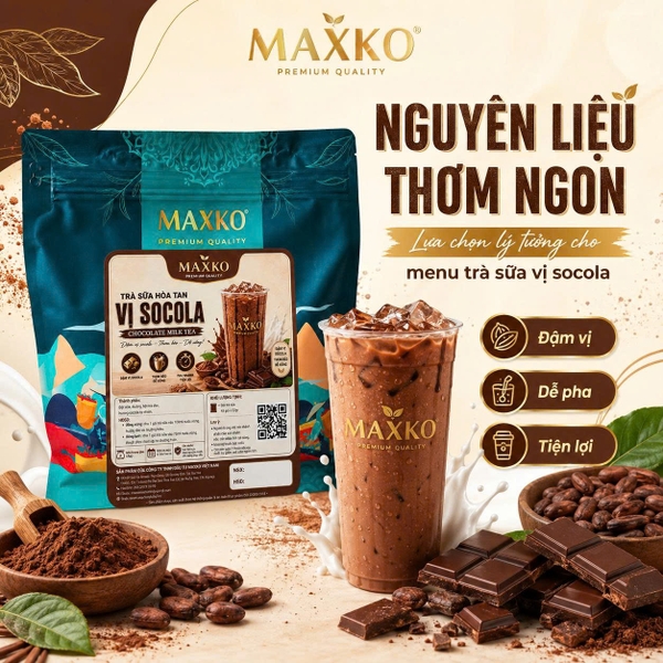 Trà Sữa Hòa Tan Vị Socola Maxko