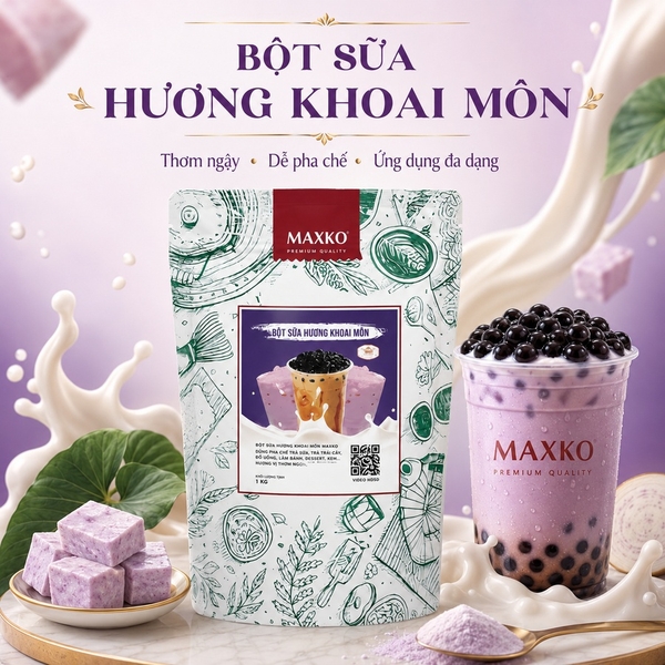 Bột Sữa Hương Khoai Môn Maxko 1kg