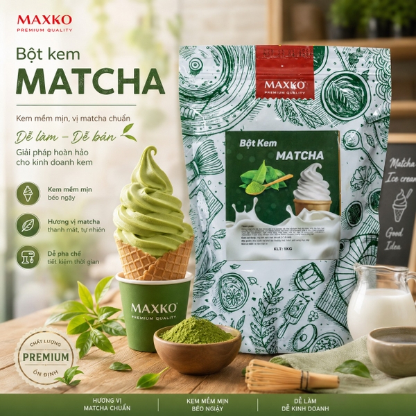 Bột Kem Matcha Maxko 1kg