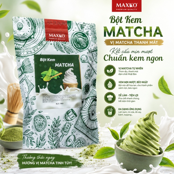 Bột Kem Matcha Maxko 1kg