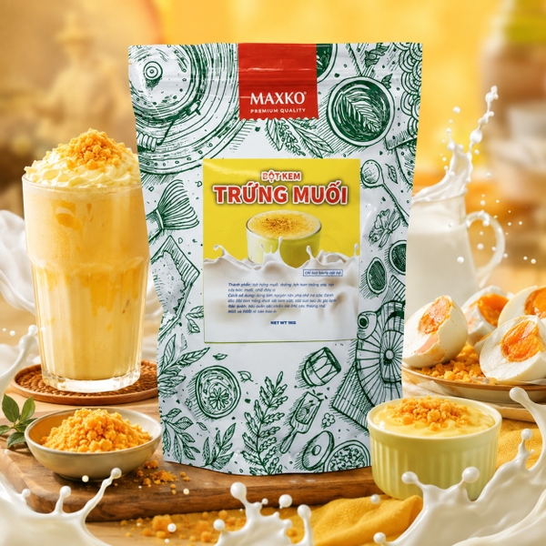 Bột Kem Trứng Muối Maxko 1Kg