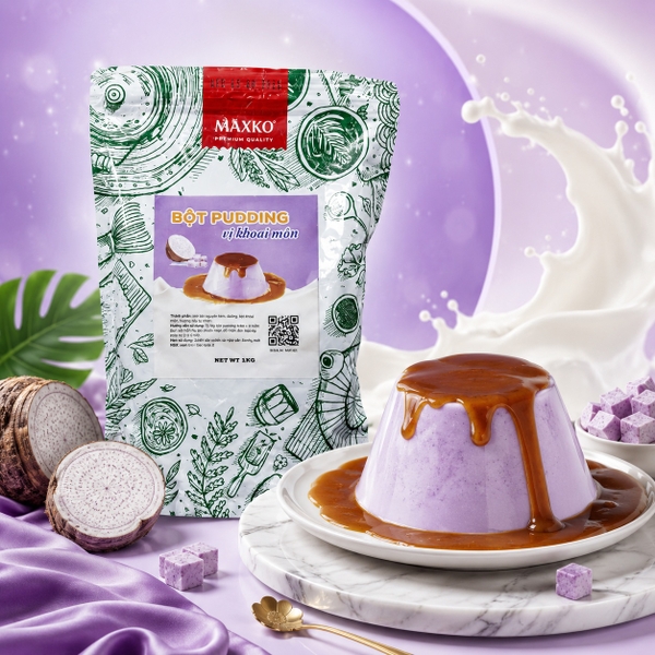 Bột Pudding Khoai Môn Maxko 1kg