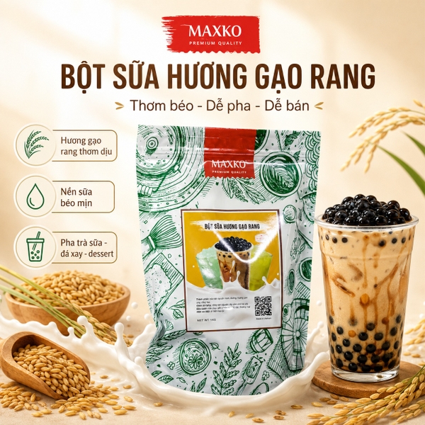 Bột Sữa Hương Gạo Rang Maxko 1kg