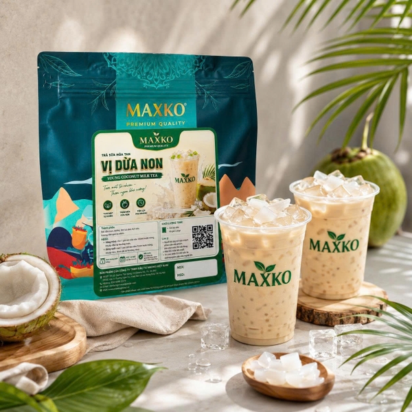 Trà Sữa Hoà Tan Vị Dừa Non Maxko