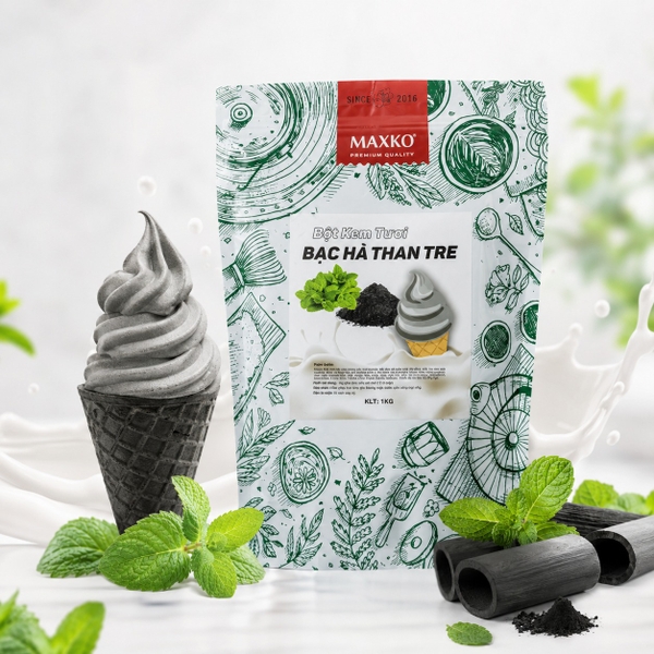 Bột Kem Bạc Hà Than Tre Maxko 1kg