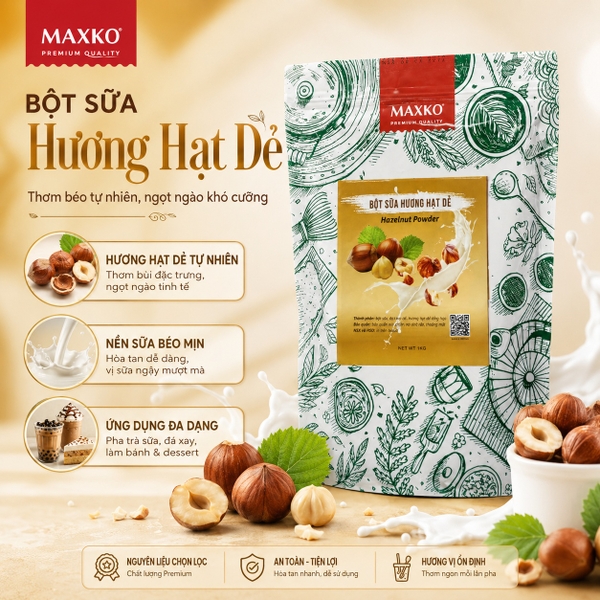 Bột Sữa Hương Hạt Dẻ Maxko 1kg