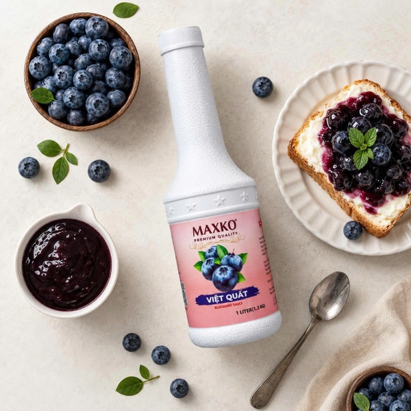 Sốt Việt Quất Maxko 1L