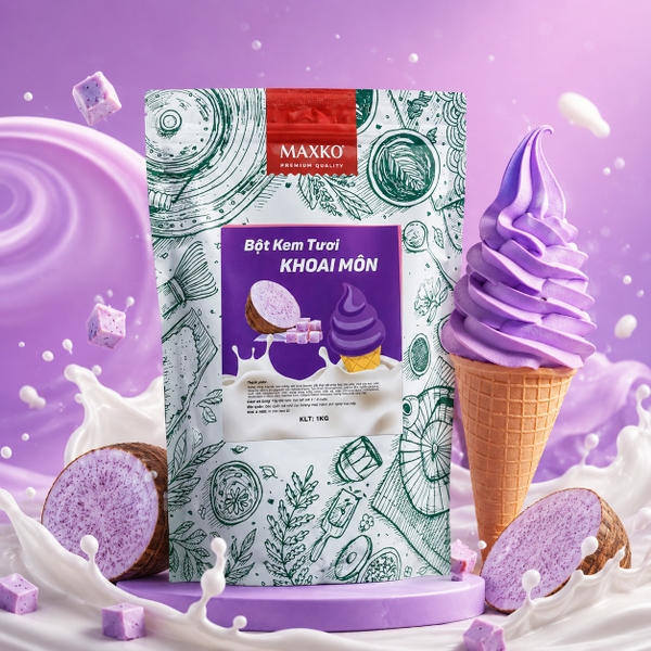 Bột Kem Tươi Khoai Môn Maxko 1kg