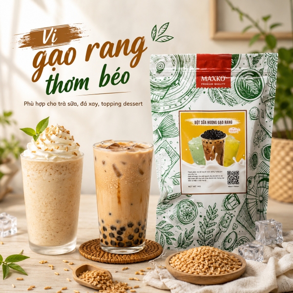 Bột Sữa Hương Gạo Rang Maxko 1kg