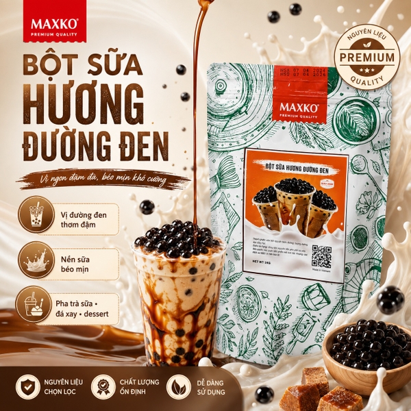 Bột Sữa Hương Đường Đen Maxko 1kg