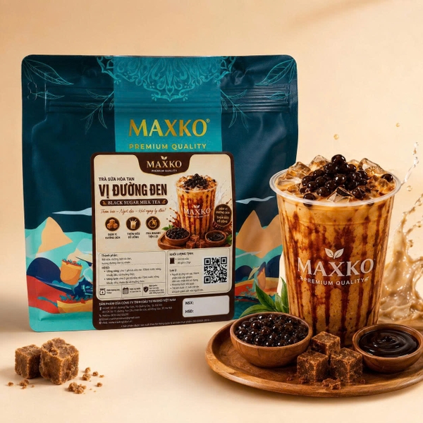 Trà Sữa Hòa Tan Vị Đường Đen Maxko