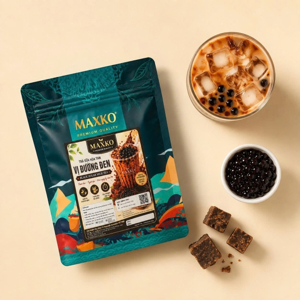 Trà Sữa Hòa Tan Trân Châu Vị Đường Đen Maxko