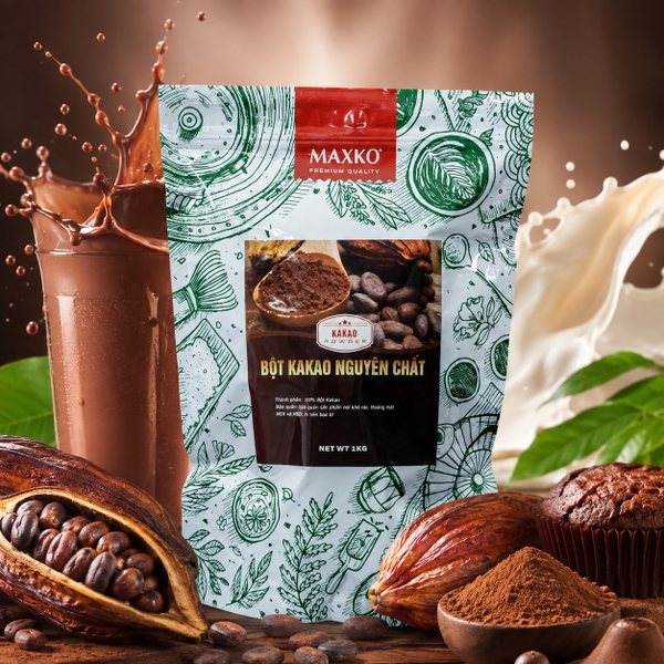 Bột Kakao Nguyên Chất Maxko 1Kg