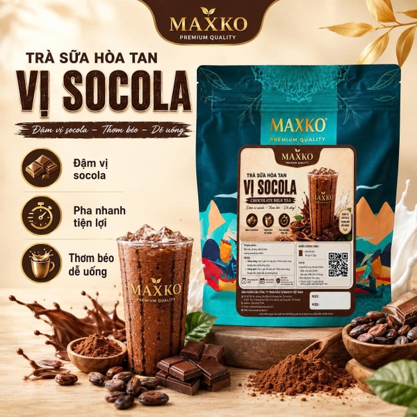 Trà Sữa Hòa Tan Vị Socola Maxko