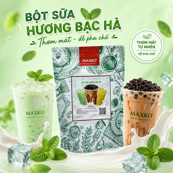 Bột Sữa Hương Bạc Hà Maxko 1kg