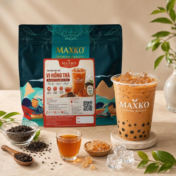 Trà Sữa Hòa Tan Vị Hồng Trà Maxko