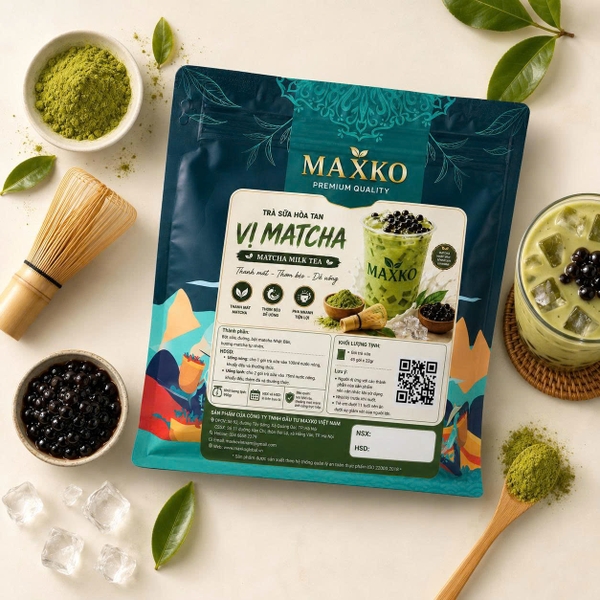 Trà Sữa Hoà Tan Vị Matcha Maxko