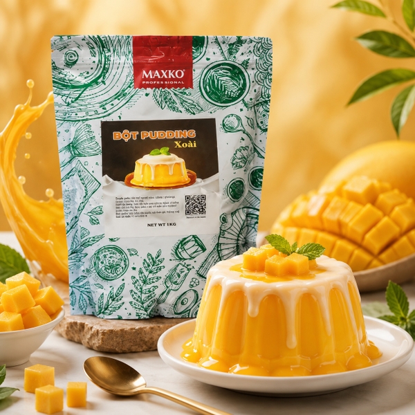 Bột Pudding Xoài Maxko 1kg
