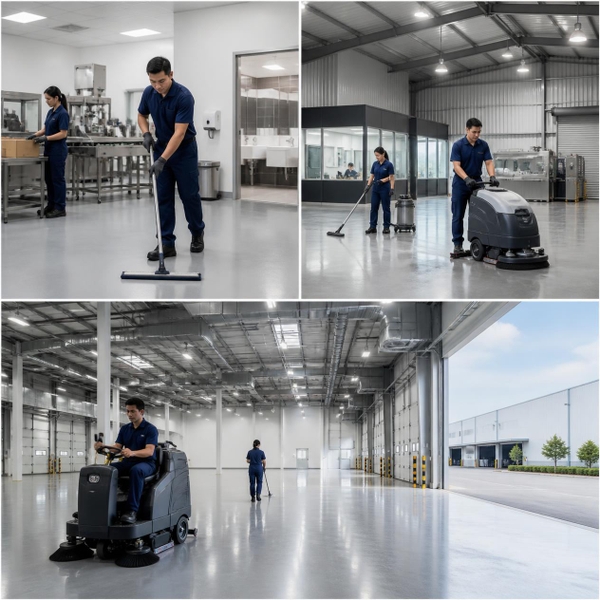 DỊCH VỤ VỆ SINH NHÀ XƯỞNG / KHO BÃI