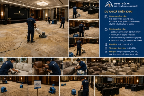 Dự án Giặt thảm & Sofa chuyên sâu Khách sạn Pan Pacific Hà Nội (Thanh Niên, Tây Hồ)